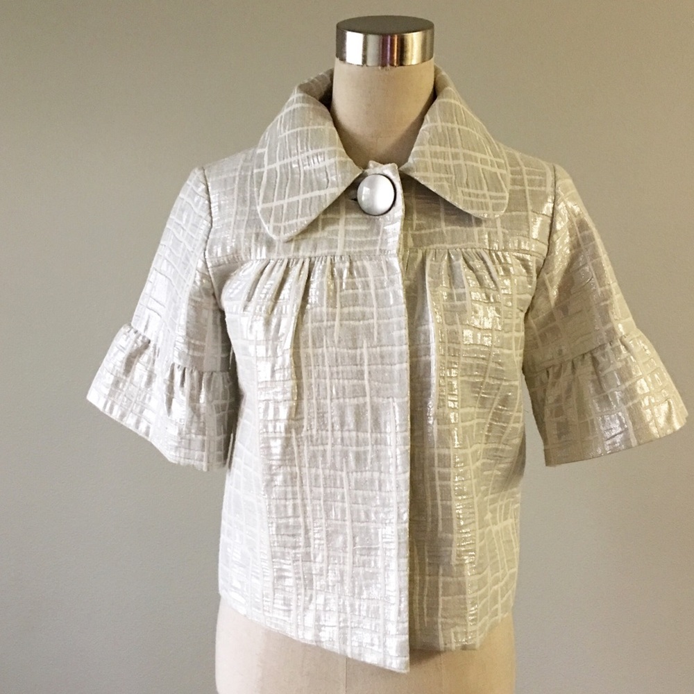 Mac & Jac Cream Textured Women's Jacket